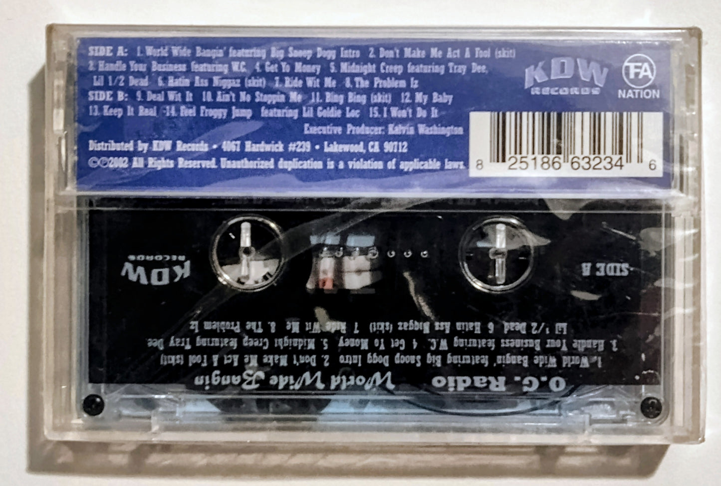 O.G. Radio - "World Wide Bangin'" - CASSETTE TAPE NM/M (Sealed; tiny tear in seal; bent hype sticker)