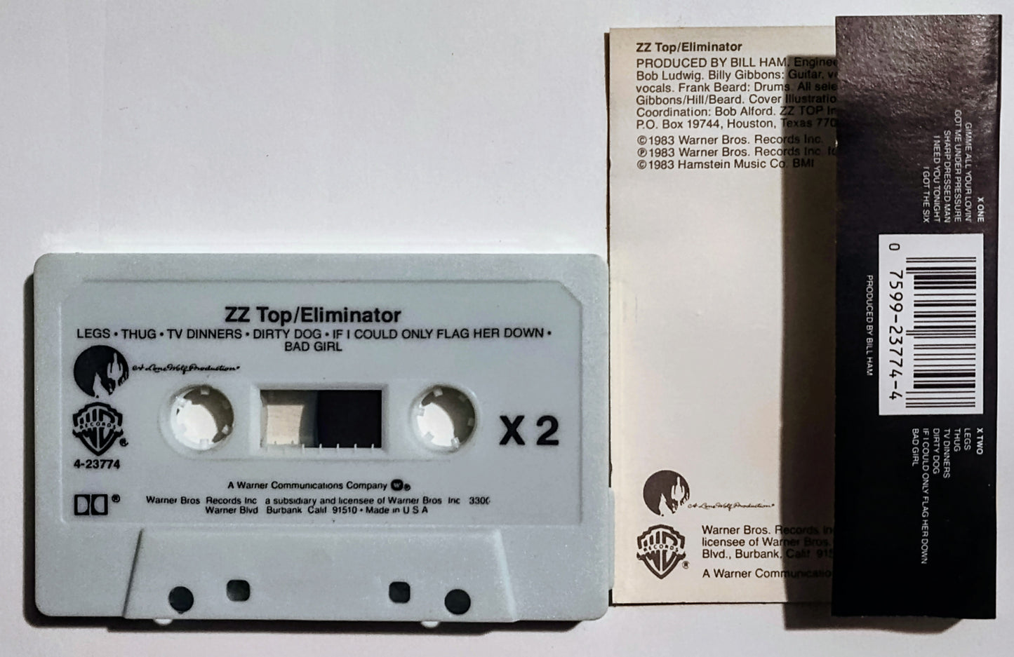 ZZ Top - "Eliminator" - CASSETTE TAPE (DOLBY) VG/VG+