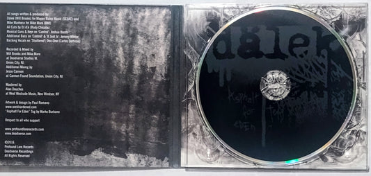 dälek - “Asphalt For Eden” - INDIE COMPACT DISC VG+/NM (Light Shelf wear to digipack)