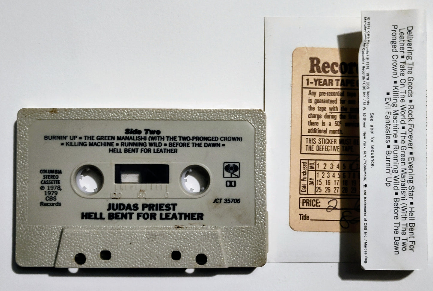 Judas Priest - "Hell Bent For Leather" - CASSETTE TAPE (DOLBY) VG/VG