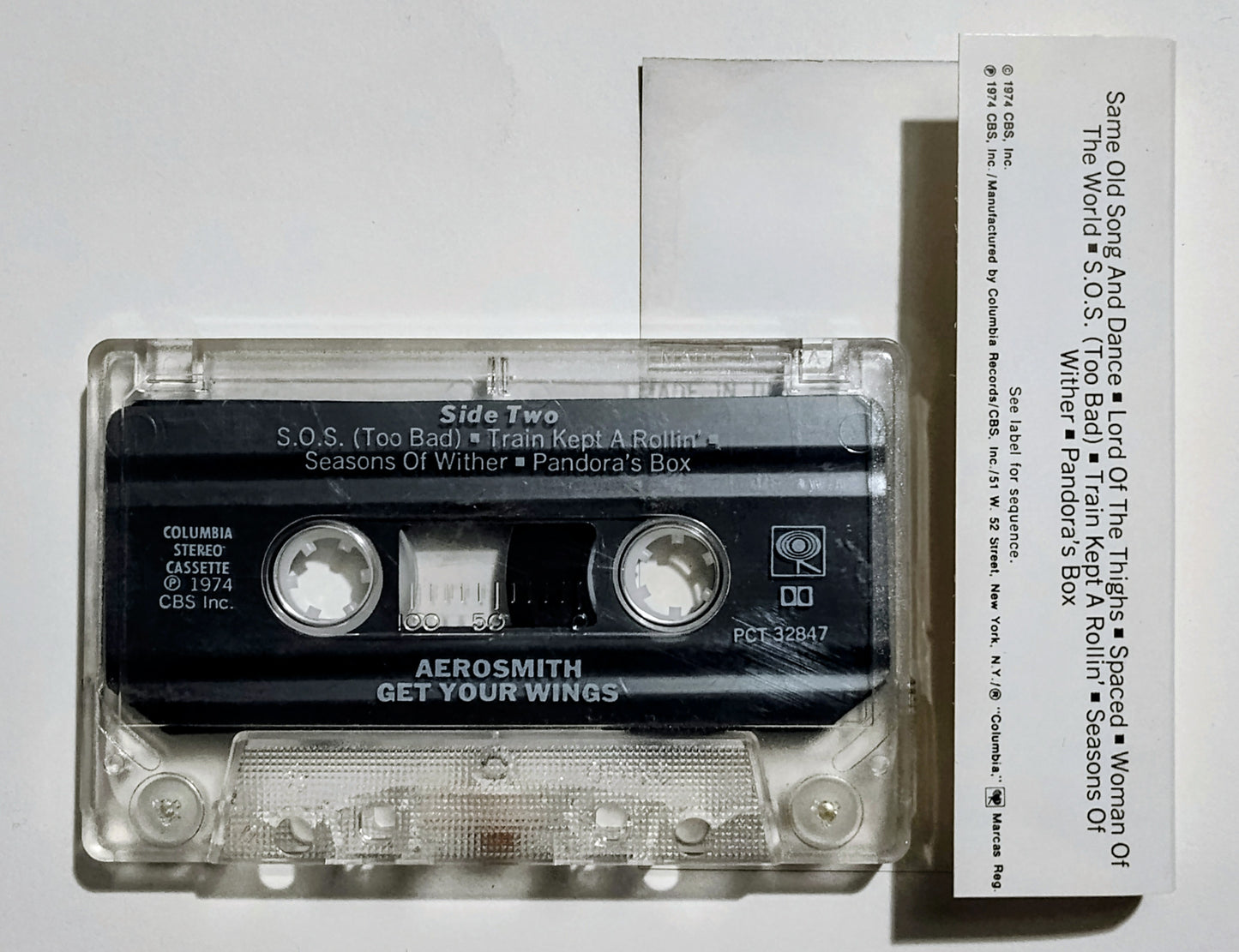 Aerosmith - "Get Your Wings" - CASSETTE TAPE (DOLBY) VG/VG
