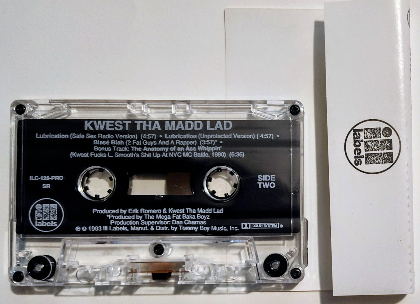 Kwest Tha Madd Ladd - "Lubrication" - CASSETTE TAPE (DOLBY; Promo Copy) NM/NM