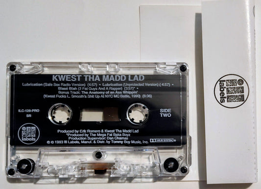 Kwest Tha Madd Ladd - "Lubrication" - CASSETTE TAPE (DOLBY; Promo Copy) NM/NM