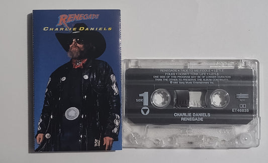 Charlie Daniels - "Renegade" - CASSETTE TAPE (DOLBY)VG+/NM
