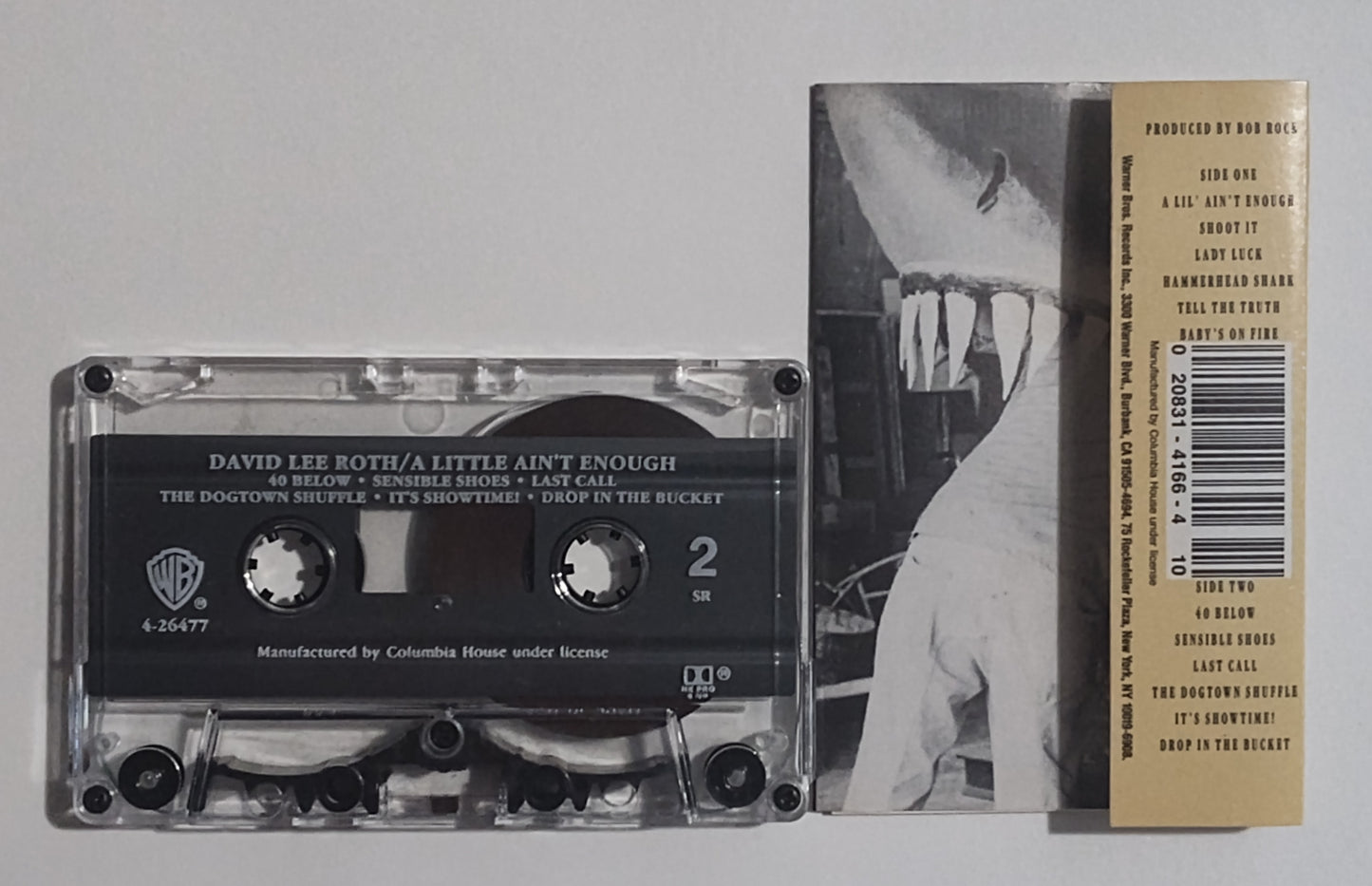 David Lee Roth (Van Halen) - "A Little Ain't Enough" - CASSETTE TAPE (SR; DOLBY HX PRO B NR) VG+/VG+