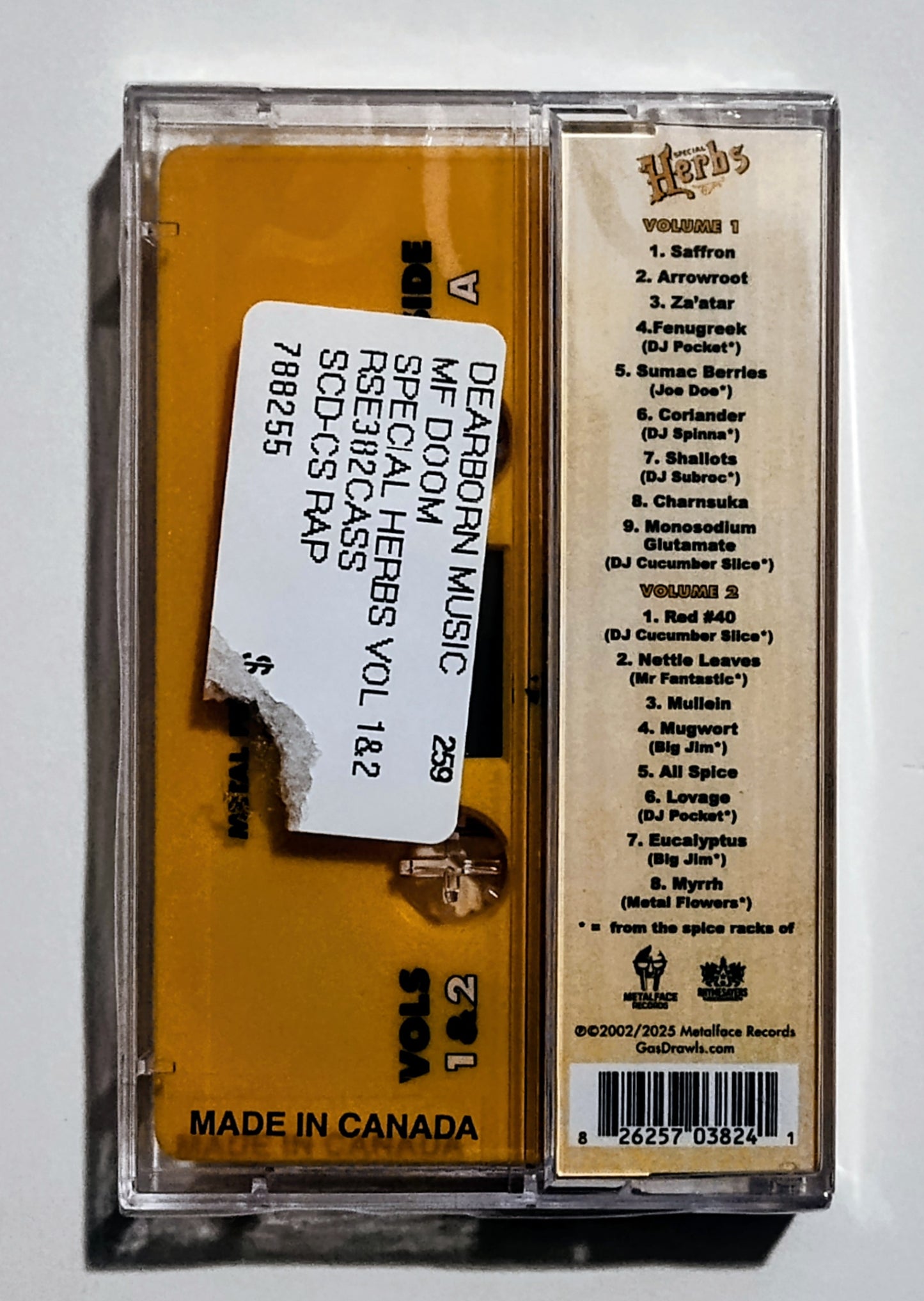 MF Doom as Metal Fingers - "Special Herbs (Instrumentals; 5-Tape Complete Set)" - CASSETTE TAPE M/M (All Sealed)