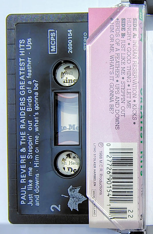 Paul Revere & The Raiders - “Greatest Hits“ - CASSETTE TAPE VG+/VG+