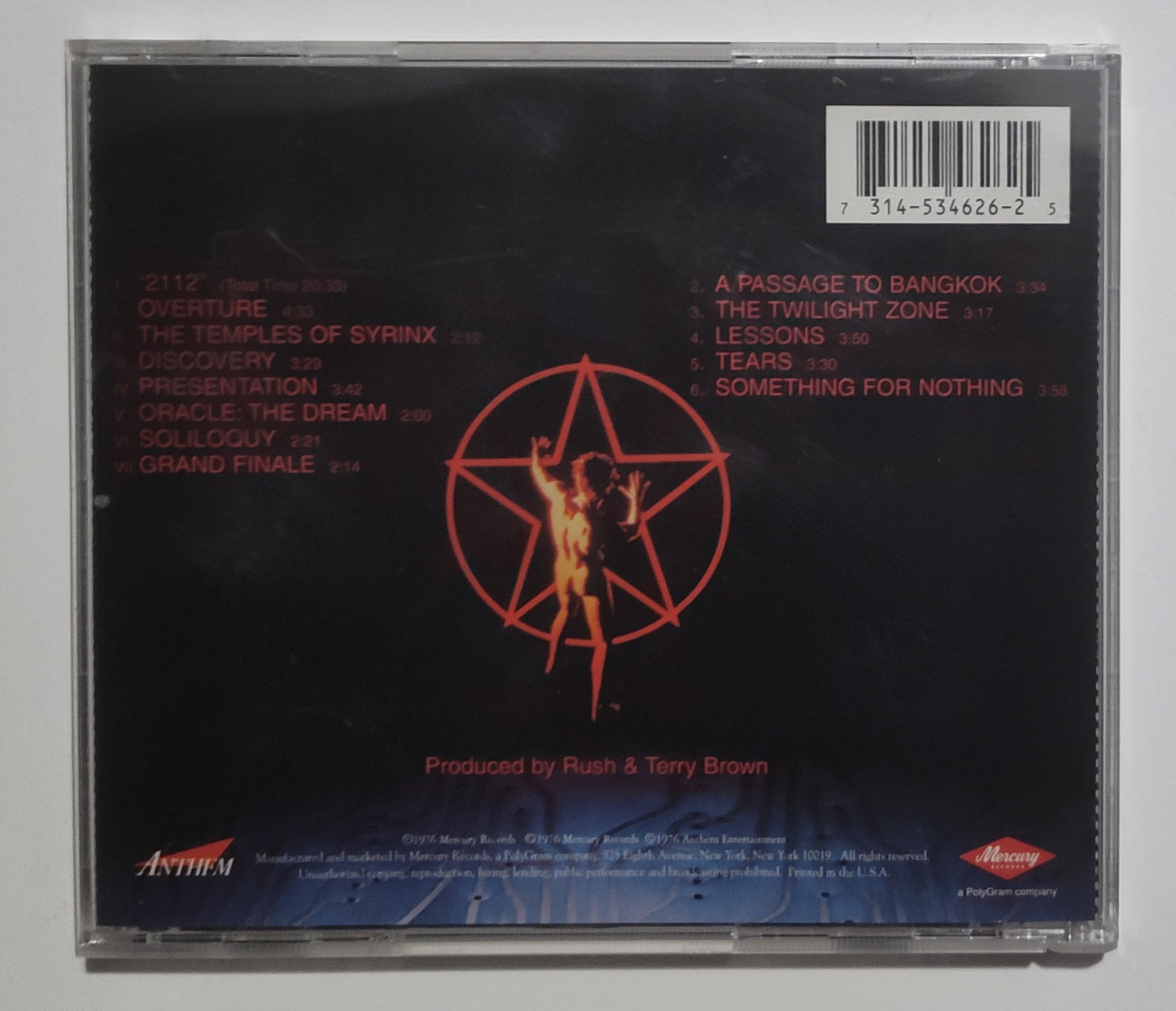 Rush - "2112 (Remastered)" - COMPACT DISC NM/NM