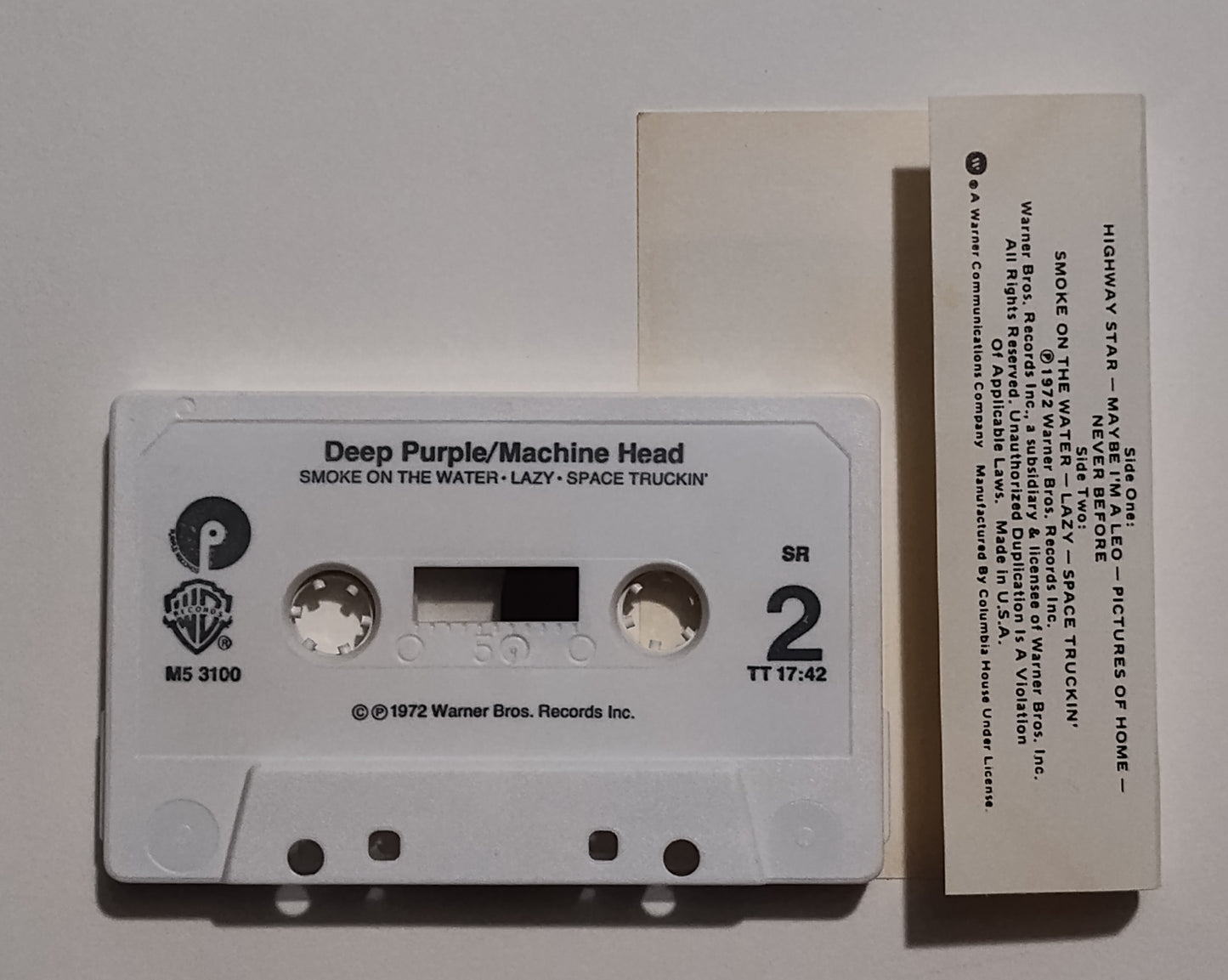 Deep Purple - "Machine Head" - CASSETTE TAPE (Columbia House) VG+/VG+