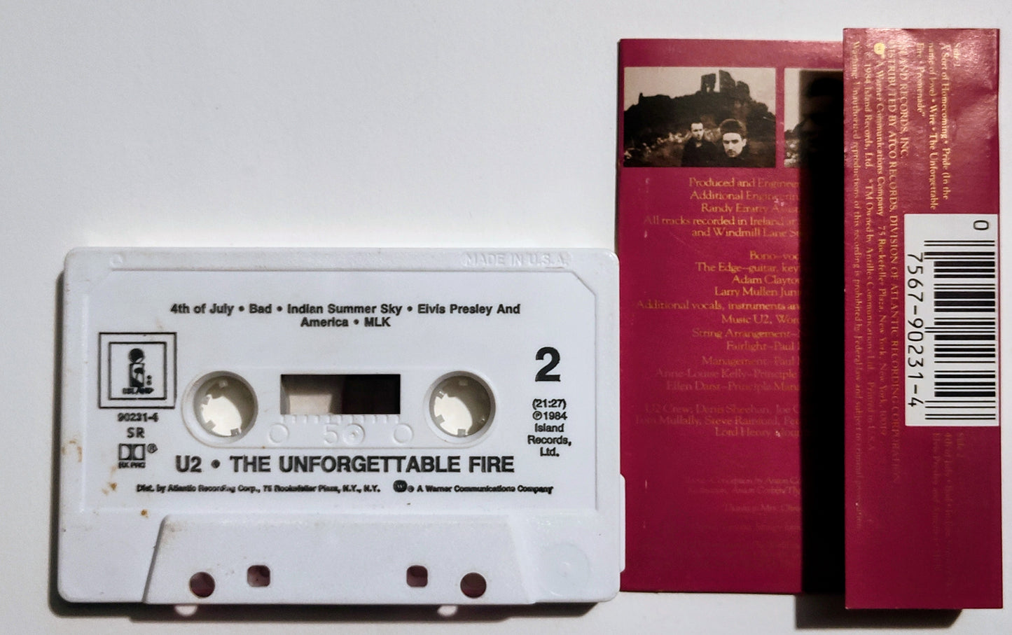 U2 - "The Unforgettable Fire" - CASSETTE TAPE (SR; DOLBY HX PRO) VG/VG