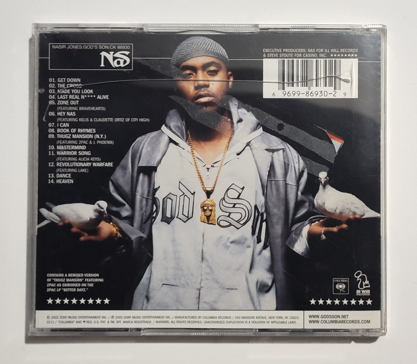Nas (Nasir Jones) - "God's Son" - COMPACT DISC VG+/VG+