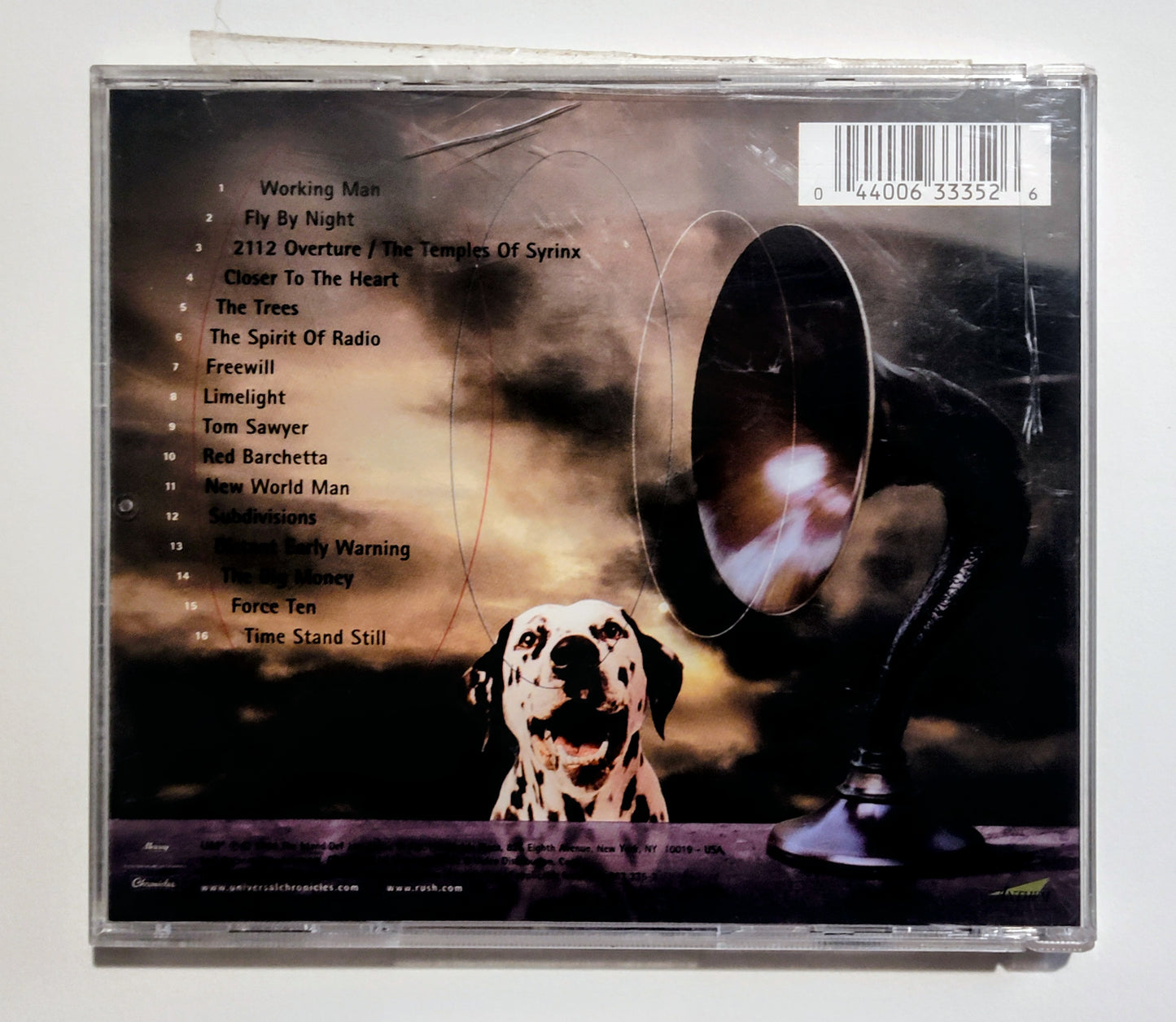 Rush - "The Spirit Of Radio (Greatest Hits 1974-1987)" - COMPACT DISC VG+/G+