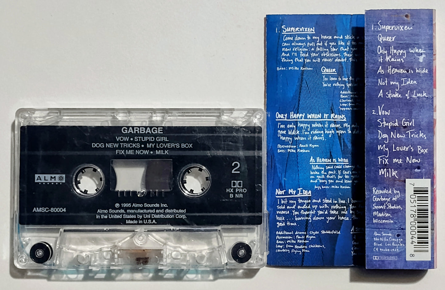 Garbage - "Garbage" - CASSETTE TAPE VG+/VG