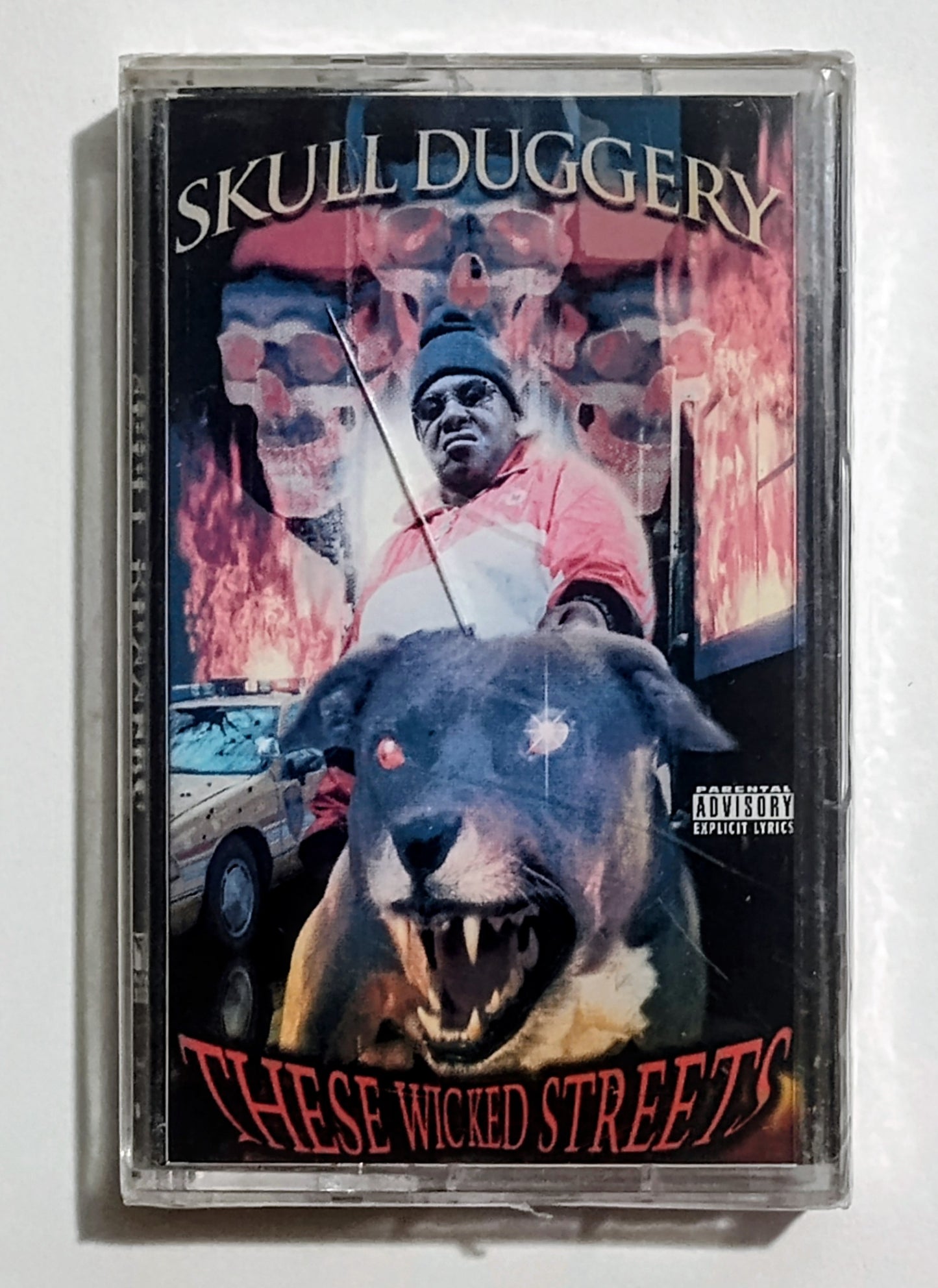 Skull Duggery - "These Wicked Streets" - CASSETTE TAPE VG+/M (Sealed; large crack in case cover)