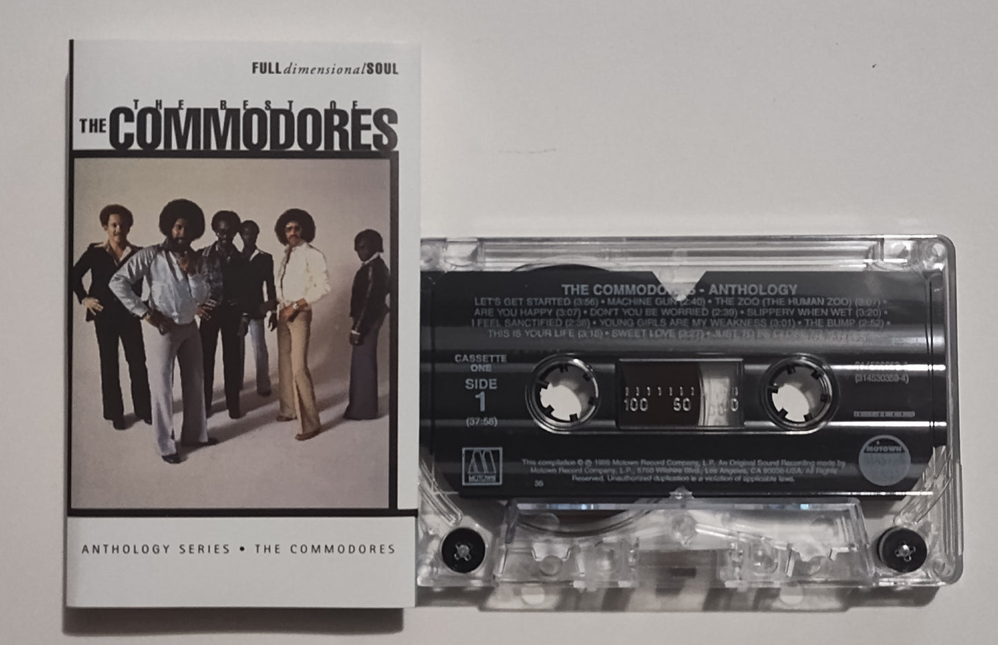 Commodores - "Anthology" - CASSETTE TAPE (2x) VG+/VG+