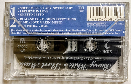 Barry White - “Sheet Music” - CASSETTE TAPE NM/M (Sealed; loose cellophane)