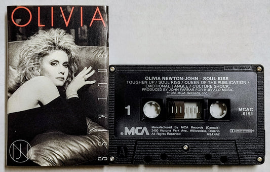 Olivia Newton John - “Soul Kiss” - CASSETTE TAPE (Canada; black shell) VG+/VG+