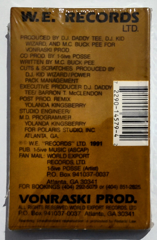 1-5ive Posse - “On The 1-5ive Tip” - CASSETTE TAPE (Single) NM/M (Sealed with light wear)