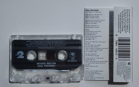 Michael Bolton - "Soul Provider" - CASSETTE TAPE (DOLBY) VG+/VG+