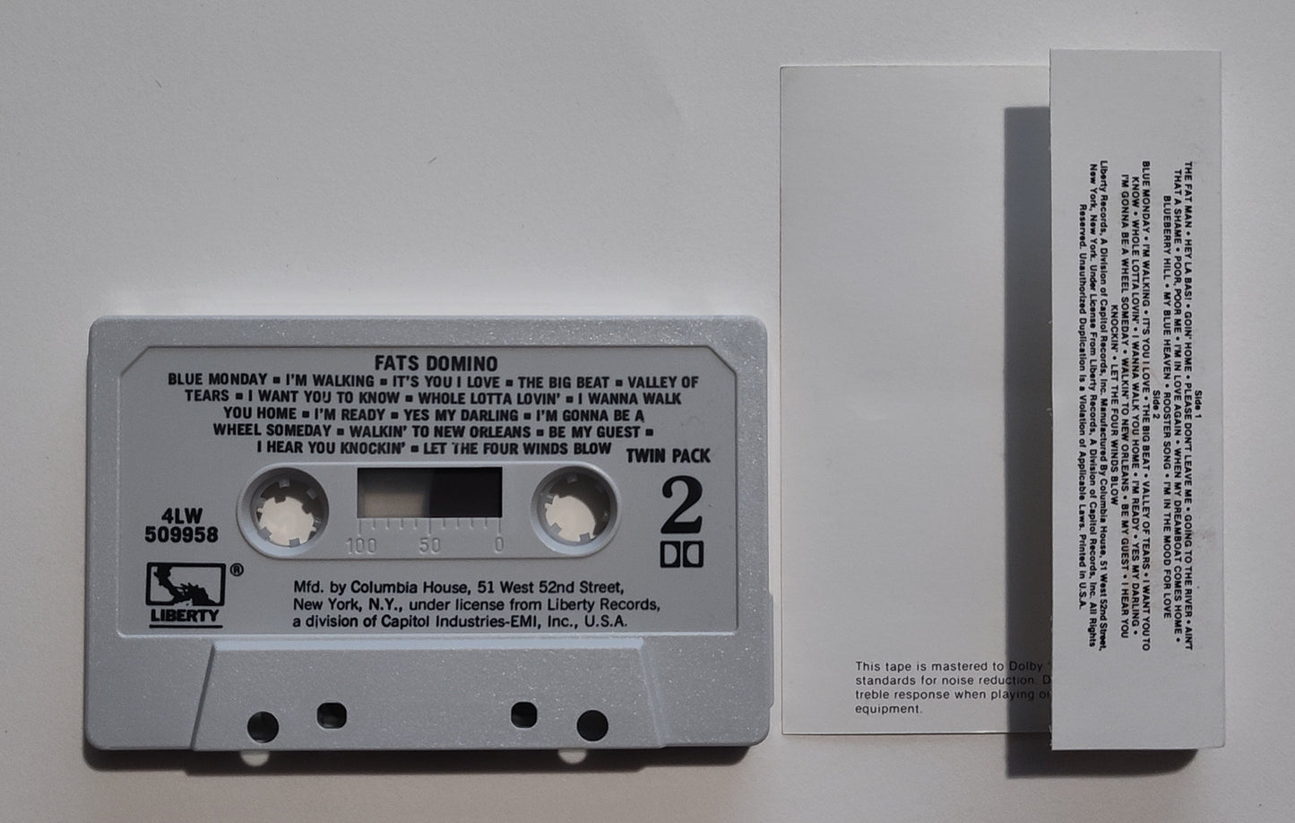 Fats Domino - "Fats Domino" - CASSETTE TAPE (Columbia House) NM/NM