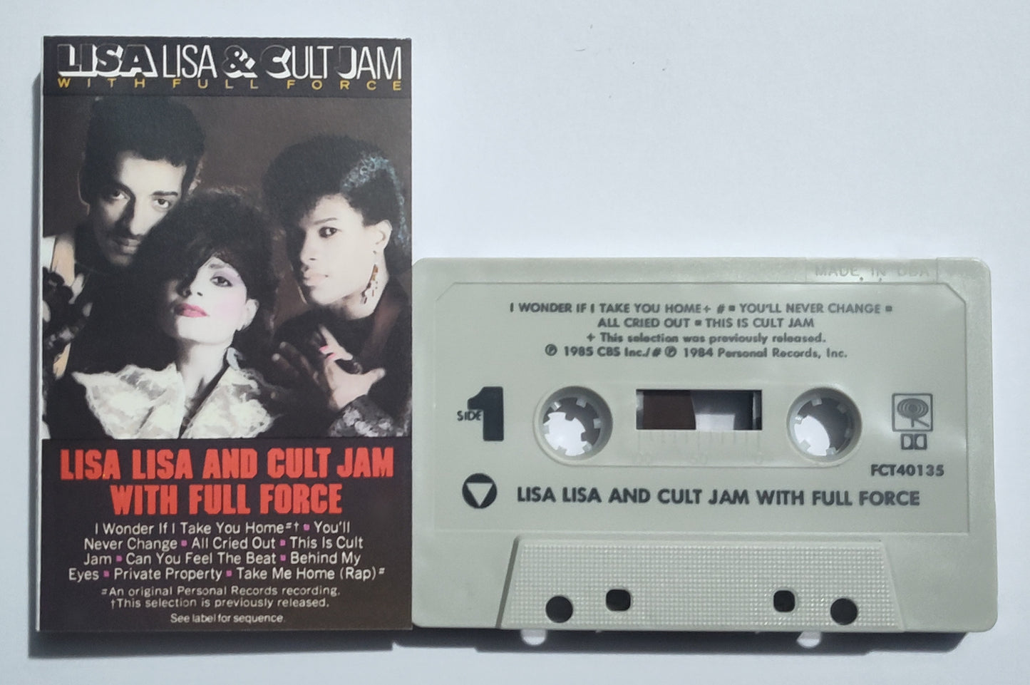 Lisa Lisa And Cult Jam - "With Full Force" - CASSETTE TAPE (DOLBY) VG+/VG+