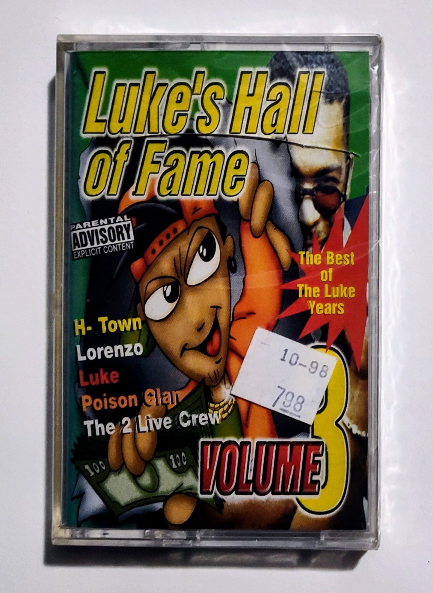 Various Artists - "Luke's Hall Of Fame Volume 3 Compilation" - CASSETTE TAPE NM/M (Sealed; cracked case cover)