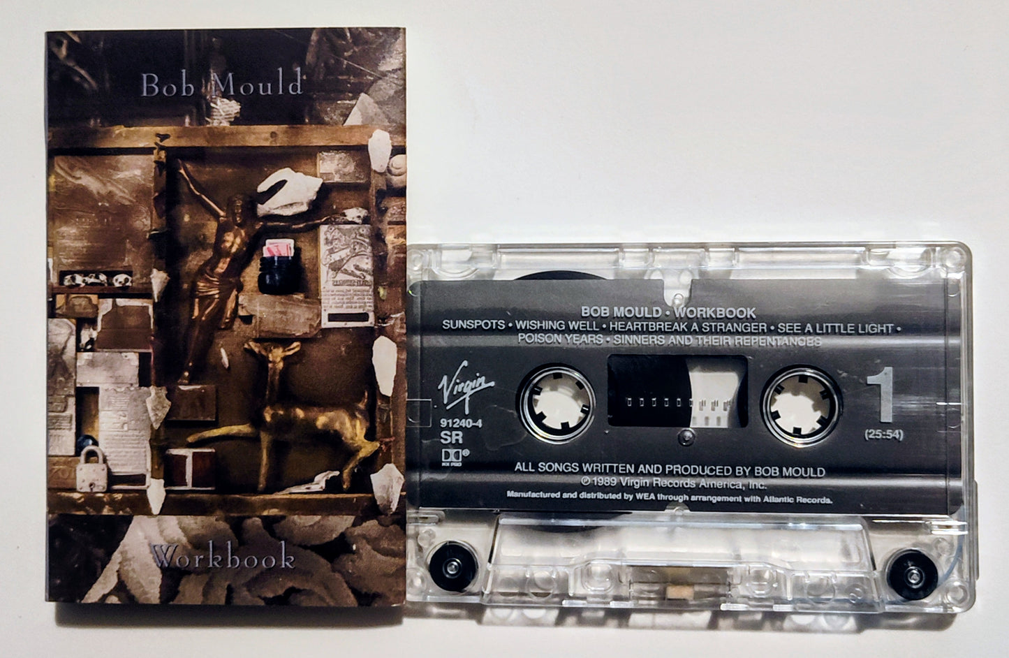 Bob Mould - "Workbook" - CASSETTE TAPE (SR; DOLBY HX PRO) VG/VG+