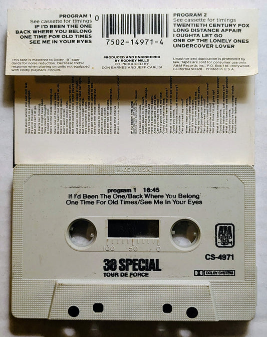 38 Special - “Tour De Force” - CASSETTE TAPE VG/VG