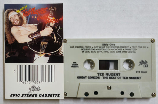 Ted Nugent - “Great Gonzos! The Best Of Ted Nugent” - CASSETTE TAPE VG+/NM