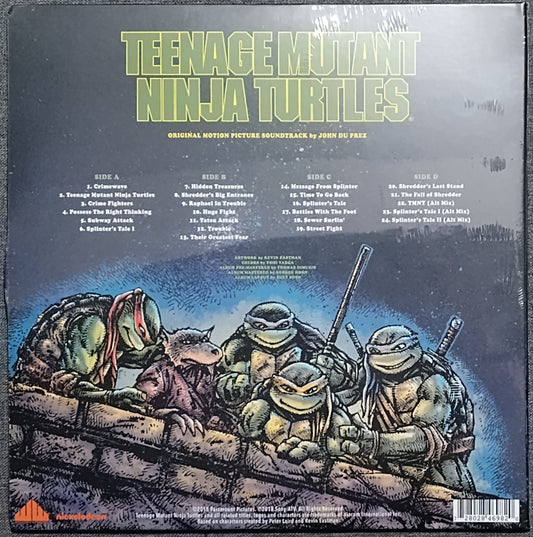 John Du Prez - "Teenage Mutant Ninja Turtles Motion Picture Score" - VINYL RECORD ("Turtle Green and Shredder Purple" 2x Color Vinyl) NM/M (Sealed)