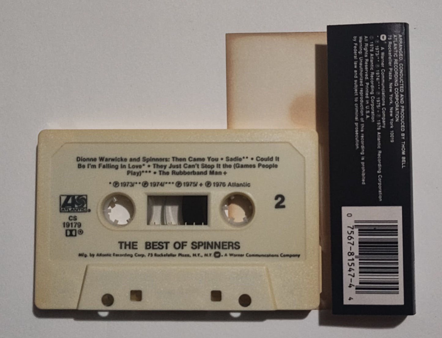 Spinners - "The Best Of" - CASSETTE TAPE (DOLBY) VG+/VG+