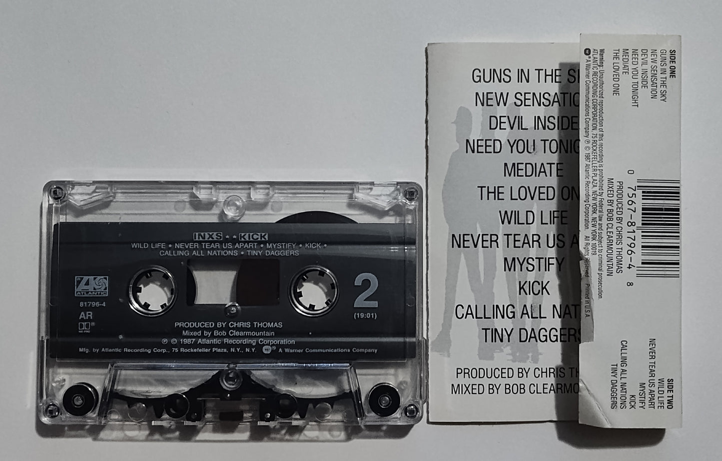 INXS - "KICK" - CASSETTE TAPE (AR; DOLBY HX PRO) VG/VG