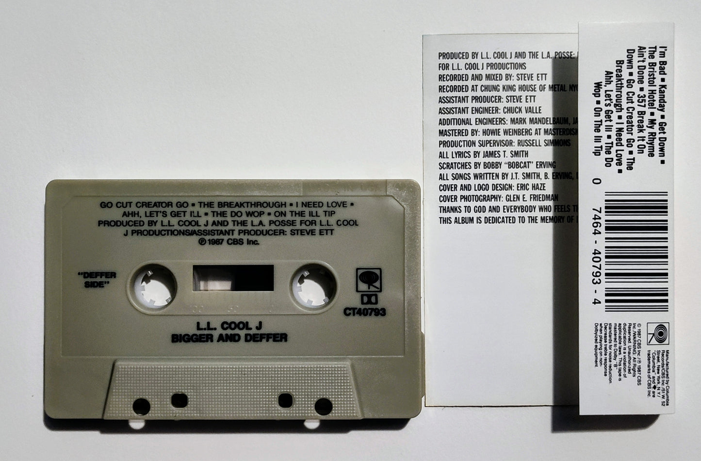 L.L. Cool J - "Bigger And Deffer" - CASSETTE TAPE (DOLBY) VG+/NM