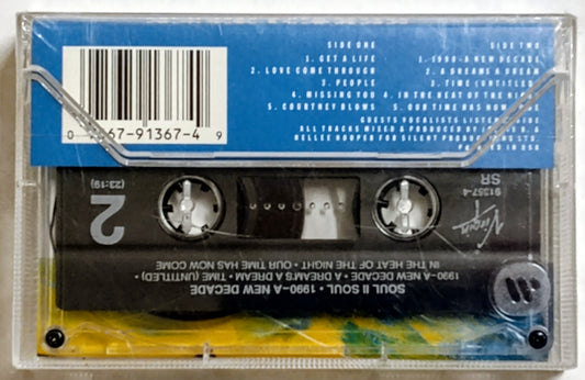 Soul II Soul - “Vol. II (1990 - A New Decade)” - CASSETTE TAPE NM/M (Sealed; hole in cellophane; cracked back of case)