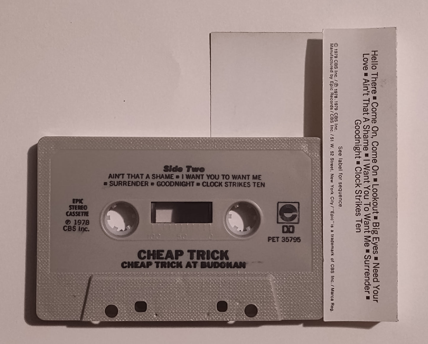 Cheap Trick - "At Budokan" - CASSETTE TAPE (DOLBY) VG+/VG+