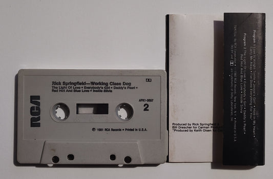 Rick Springfield - "Working Class Dog" - CASSETTE TAPE VG/VG