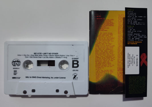 MC Lyte - "Ain't No Other" - CASSETTE TAPE (SR;DIGalog;DOLBY HX PRO; BMG Club Copy-not on Discogs) VG+/VG