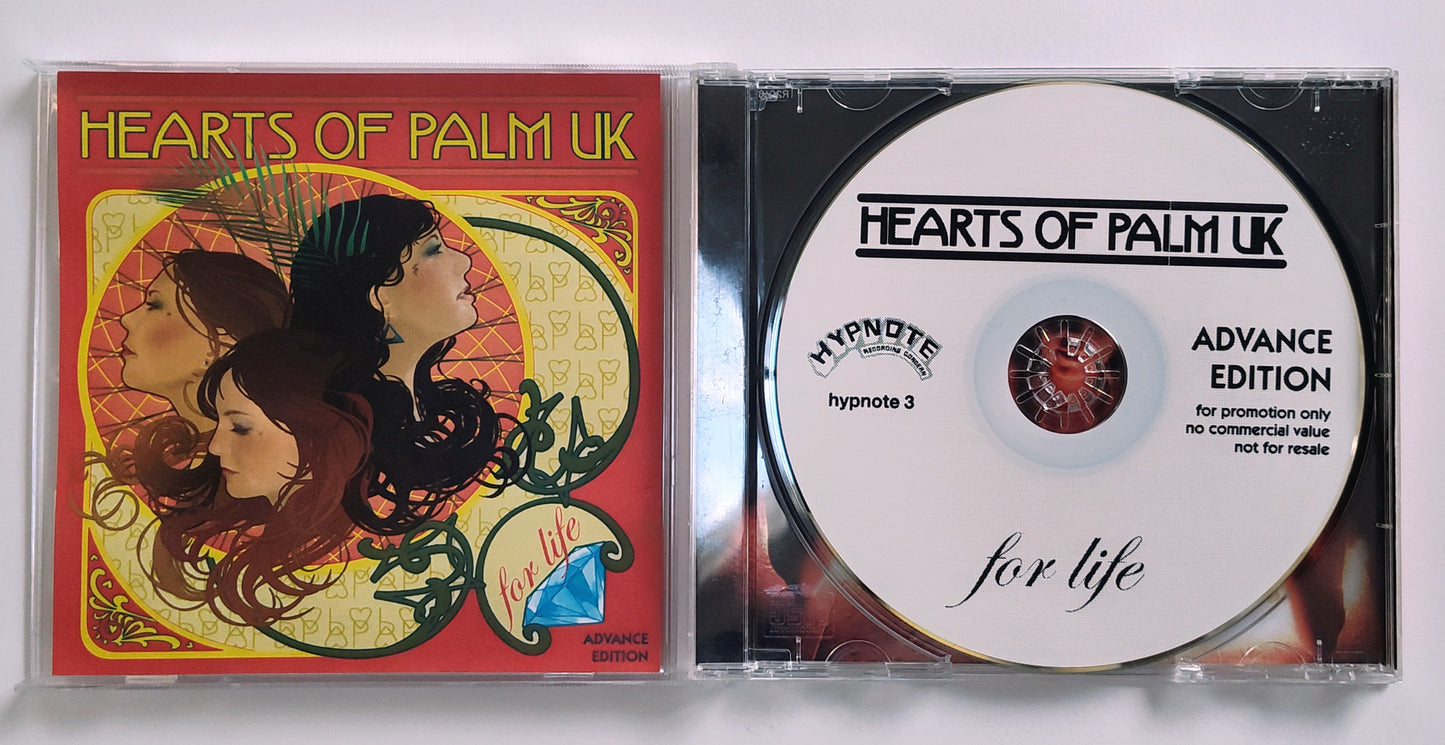 Hearts Of Palm UK - "For Life" - INDIE COMPACT DISC (Promo Copy) NM/NM