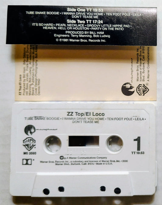 ZZ Top - “El Loco” - CASSETTE TAPE VG/VG