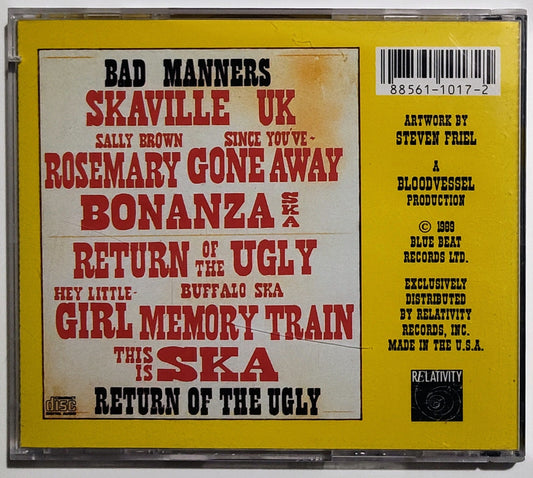 Bad Manners - "Return Of The Ugly" - INDIE COMPACT DISC VG/VG