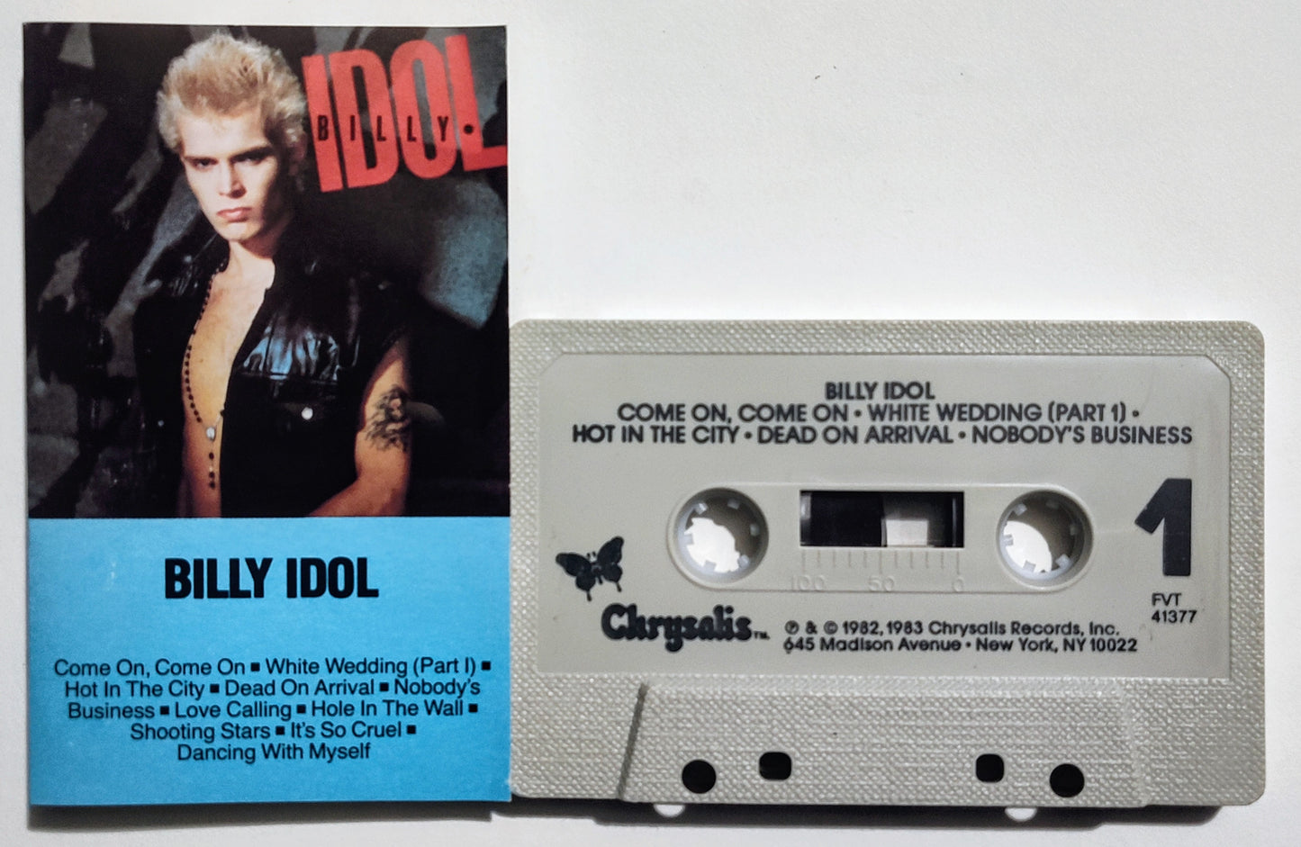 Billy Idol - "Billy Idol" - CASSETTE TAPE VG/VG+