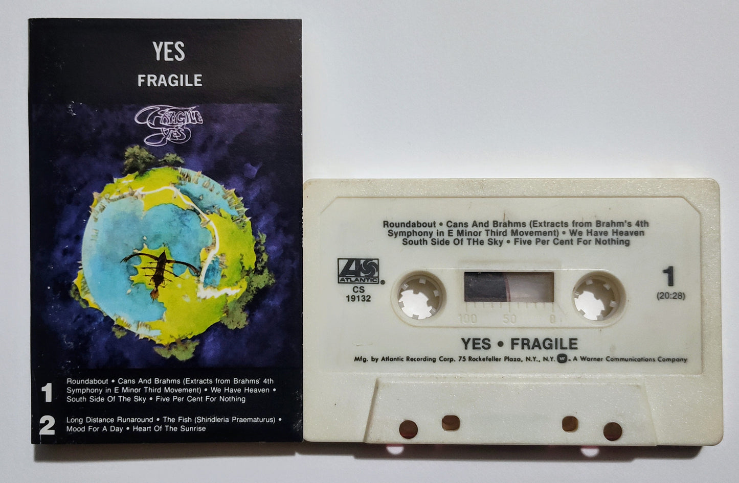 Yes - "Fragile" - CASSETTE TAPE VG/G+