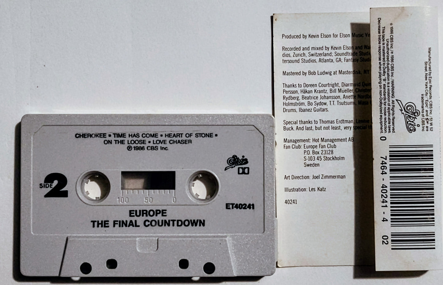 Europe - "The Final Countdown" - CASSETTE TAPE (DOLBY) VG/VG+