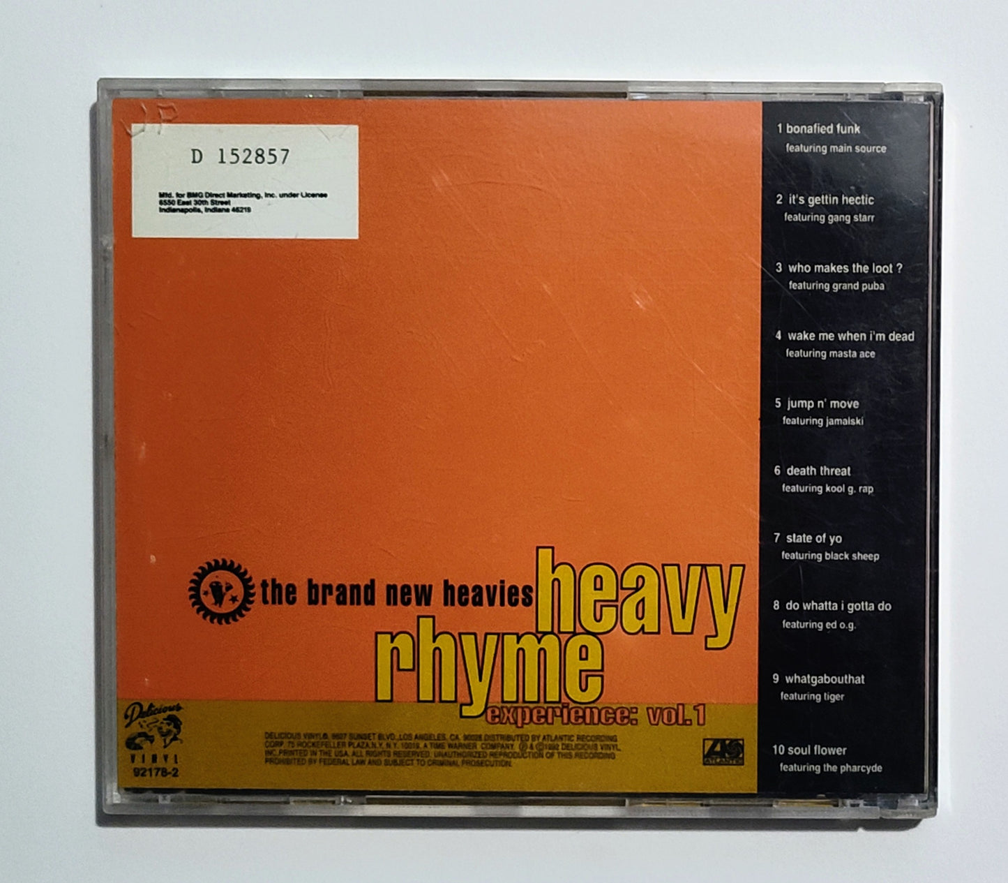Brand New Heavies, The - "Heavy Rhyme Experience Vol. 1" - COMPACT DISC (BMG) VG/G+