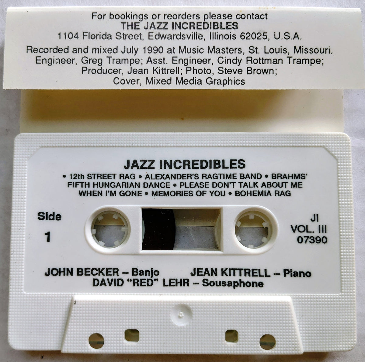 Jazz Incredibles - "Jazz Incredibles Vol. III ...an Incredible Trio!" - CASSETTE TAPE VG+/VG+