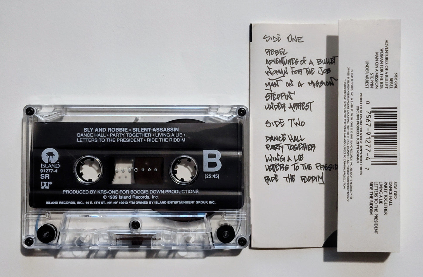 Sly & Robbie - "Silent Assassin" - CASSETTE TAPE (SR; DOLBY HX PRO) VG+/VG+