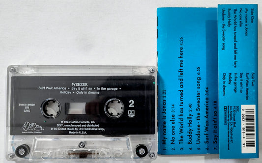 Weezer - "Weezer (aka "The Blue Album")" - CASSETTE TAPE VG/VG *🚨* *🔥*
