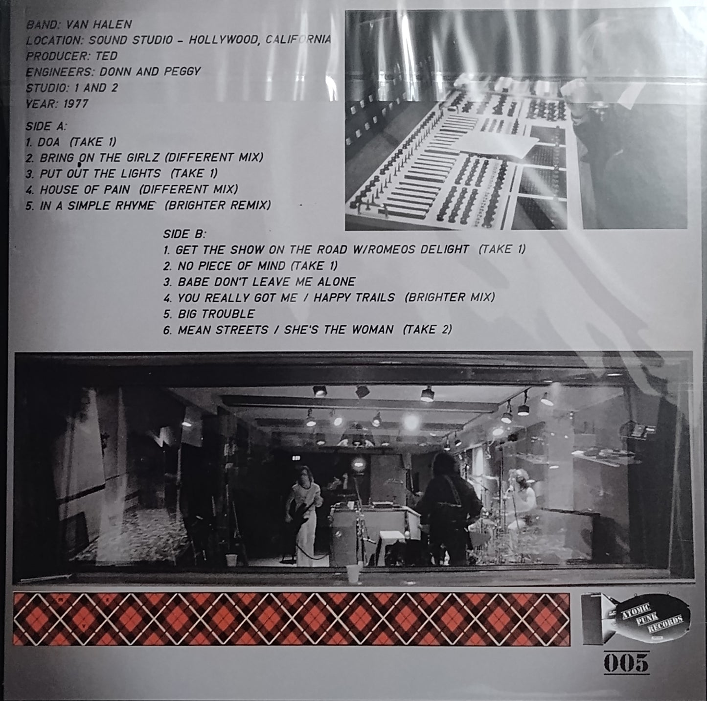 Van Halen - "The Ted Templeman Sessions: Reel 1" - VINYL RECORD M/M (Sealed; color vinyl)