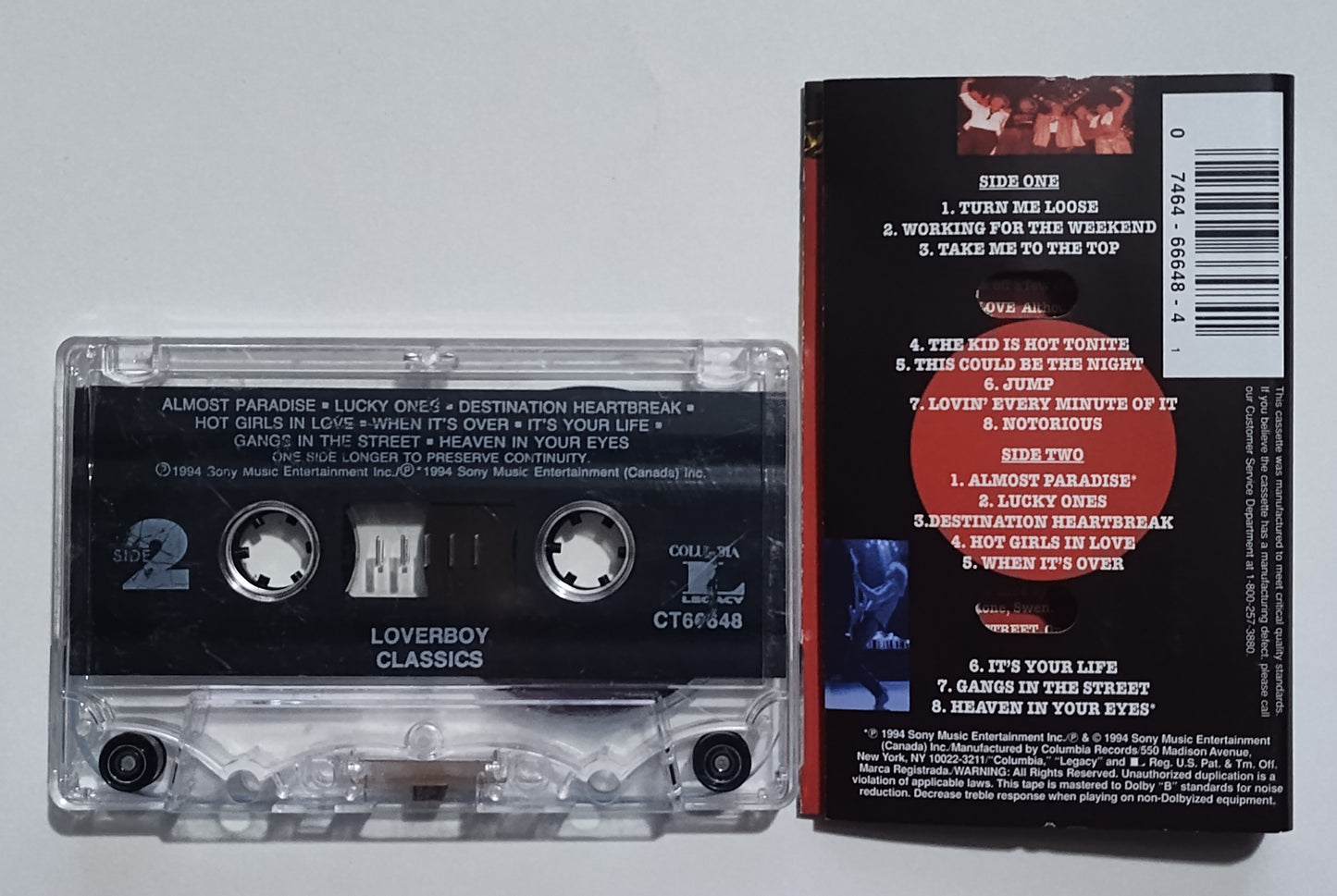 Loverboy - "Classics" - CASSETTE TAPE (Canada; clear shell) VG+/G+