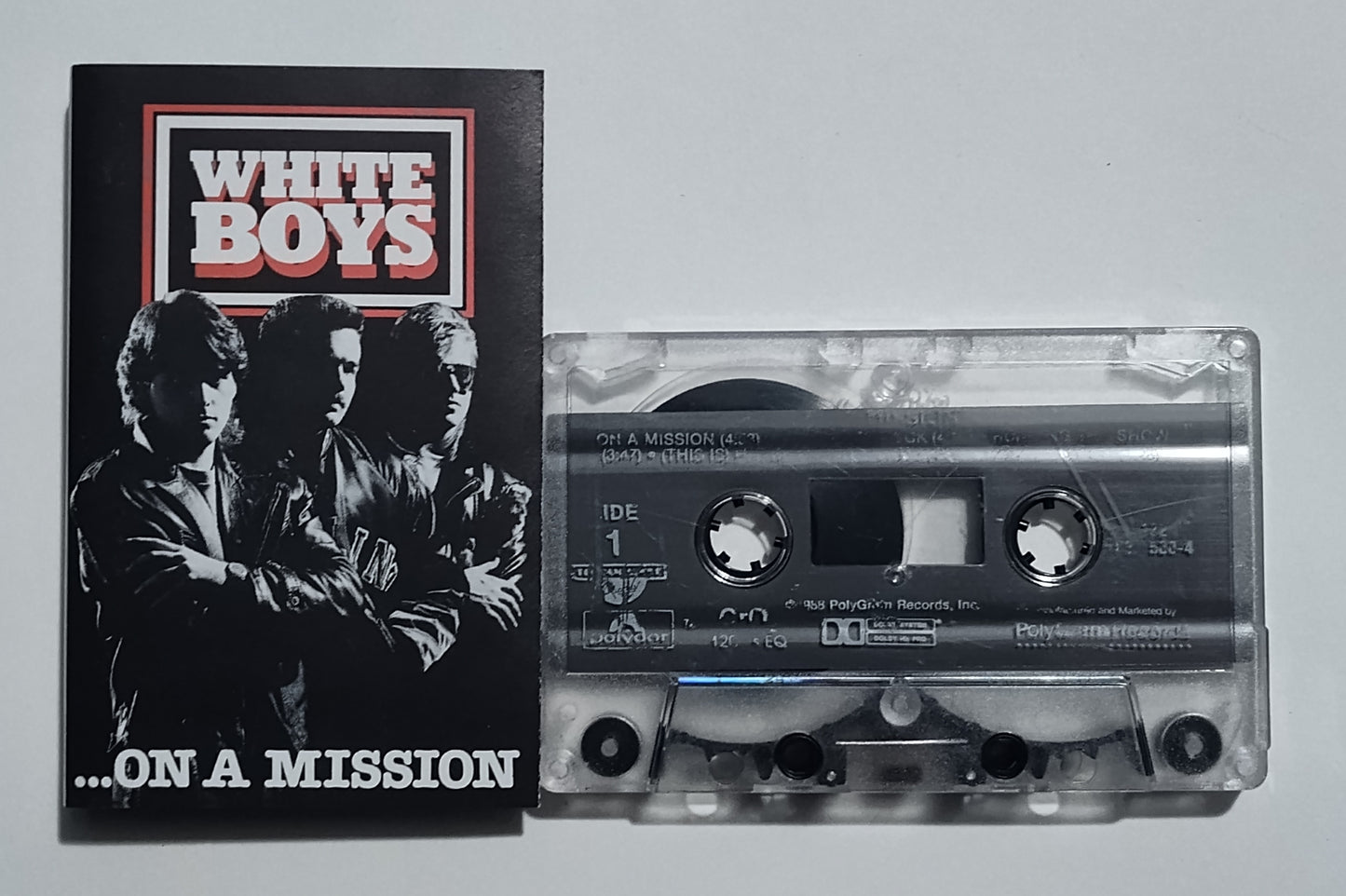 White Boys - "...On A Mission" - CASSETTE TAPE (DOLBY HX PRO) VG+/G+